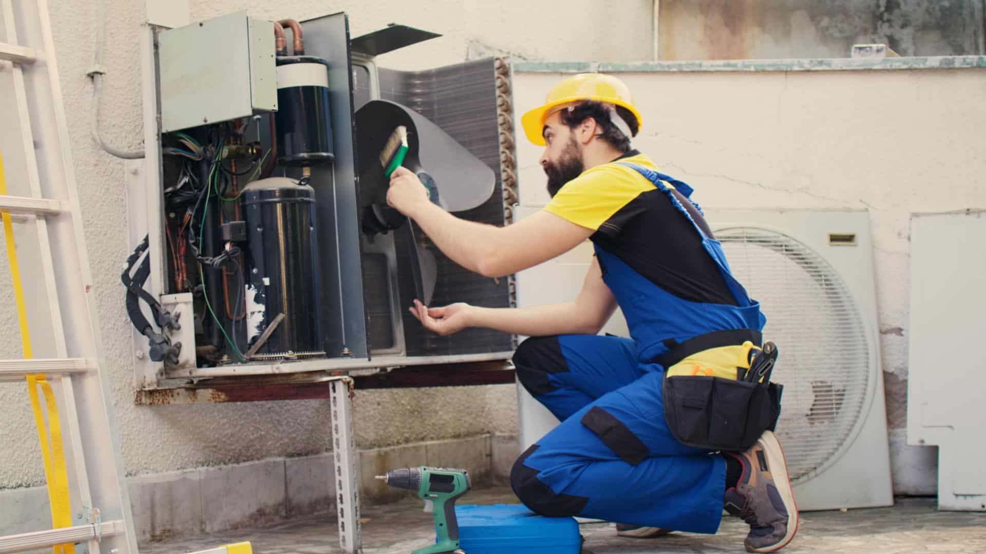 Monmouth County HVAC Trusted Service Jersey Heat and Air, Technician repairing failed furnace during sudden winter heating emergency in Middletown home